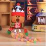 Christmas Sweet Jars, 10Pcs Cute Kids Candy Storage Bottle, Chocolates Candy Biscuits Jar with Santa/Snowman/Elk/Penguin/Gingerbread Man Patterns, for Christmas Gift Packaging