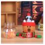 Christmas Sweet Jars, 10Pcs Cute Kids Candy Storage Bottle, Chocolates Candy Biscuits Jar with Santa/Snowman/Elk/Penguin/Gingerbread Man Patterns, for Christmas Gift Packaging