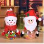 Christmas Sweet Jars, 10Pcs Cute Kids Candy Storage Bottle, Chocolates Candy Biscuits Jar with Santa/Snowman/Elk/Penguin/Gingerbread Man Patterns, for Christmas Gift Packaging