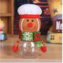Christmas Sweet Jars, 10Pcs Cute Kids Candy Storage Bottle, Chocolates Candy Biscuits Jar with Santa/Snowman/Elk/Penguin/Gingerbread Man Patterns, for Christmas Gift Packaging
