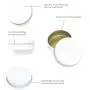 Mini Pack 24 Pack Tins 4 oz Shallow Round Tins with Solid Slip Lids Empty Tin Containers Cosmetics Tins Party Favors Tins and Food Storage Containers (White)