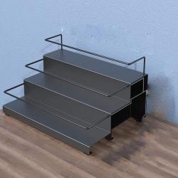 Multi-layer 3 Tier Ladder Spice Rack, Metal Spice Rack Organizer, adjustable stepper and draws. Compact design