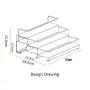 Multi-layer 3 Tier Ladder Spice Rack, Metal Spice Rack Organizer, adjustable stepper and draws. Compact design
