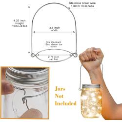 Mason Jar Fairy Lights Lids (White, 6)