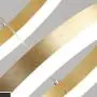 Golden Round LED Chandelier,120w 9000-10800lm Acrylic Pendant Light 3 Rings Acrylic Chandelier Adjustable Height Circular Ceiling Light for Hallway Dining Room Bedroom Warm White 20+40+60+80cm