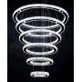 Modern Crystal Chandelier Lighting, 6 Ring Chandelier LED Ceiling Lights Fixtures with 3-Color, High Ceiling Foyer Chandelier for Living Room Dining Room Staircase, D8-12-16"-20"-24"-28" Modern Crystal Chandelier Lighting, 6 Ring Chandelier LED Ceiling Lights Fixtures with 3-Color, High Ceiling Foyer Chandelier for Living Room Dining Room Staircase, D8-12-16"-20"-24"-28"