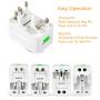 Universal power plug, Universal International Travel Adapter & Converter  Kit with 6A - UK, US, AU, Europe All in One Plug Adapter - Over 150 Countries,Built-in Safety Shutters 