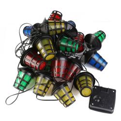 Lantern Solar String Lights, 19.7ft 20 LED Colorful Lamps, Gift Outdoor Solar Lights for Home, Garden, Patio, Lawn, Party and Holiday Decoration Designed by Wegner
