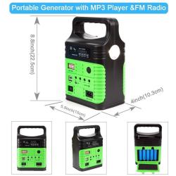 10-Watt Portable Solar Generator Kit,Power Inverter,Solar Generator System For Home & Camping,9000mAh Rechargeable Battery Pack UPS Power Supply, Included 6 Watt Solar Panels