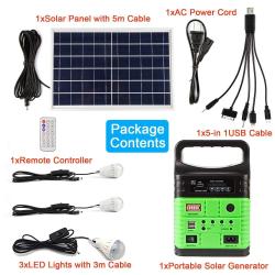 10-Watt Portable Solar Generator Kit,Power Inverter,Solar Generator System For Home & Camping,9000mAh Rechargeable Battery Pack UPS Power Supply, Included 6 Watt Solar Panels